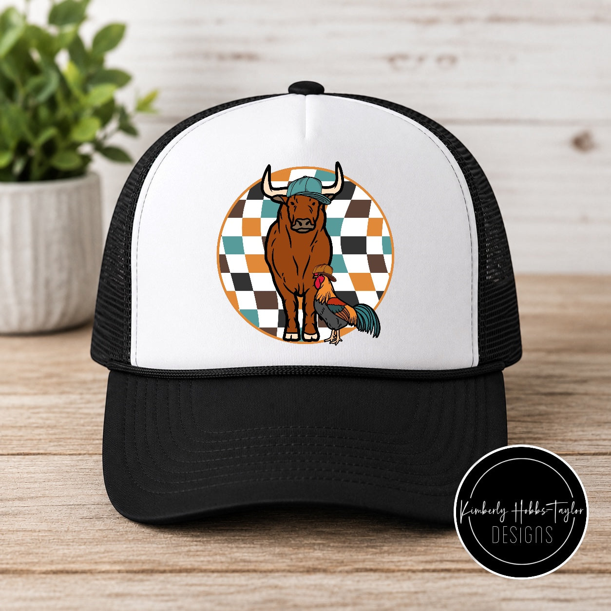 DTF Hat Transfer - Bulls and Chickens