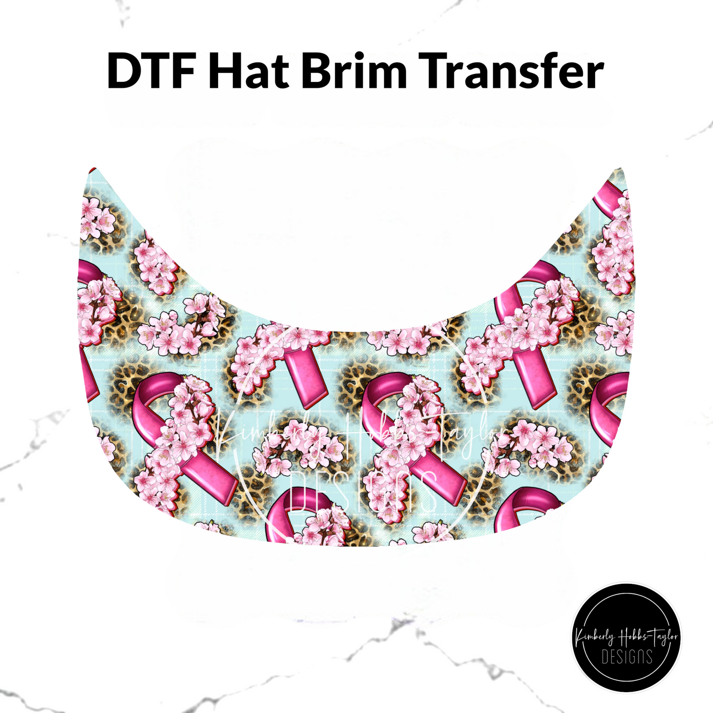 DTF Hat Brim Transfer - Cancer Awareness Ribbons