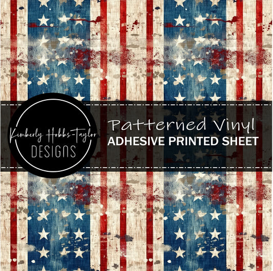 Stars and Stripes Linen vinyl
