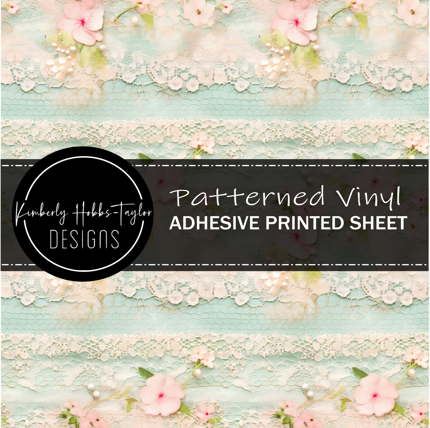 Aqua Pink Blooms D vinyl