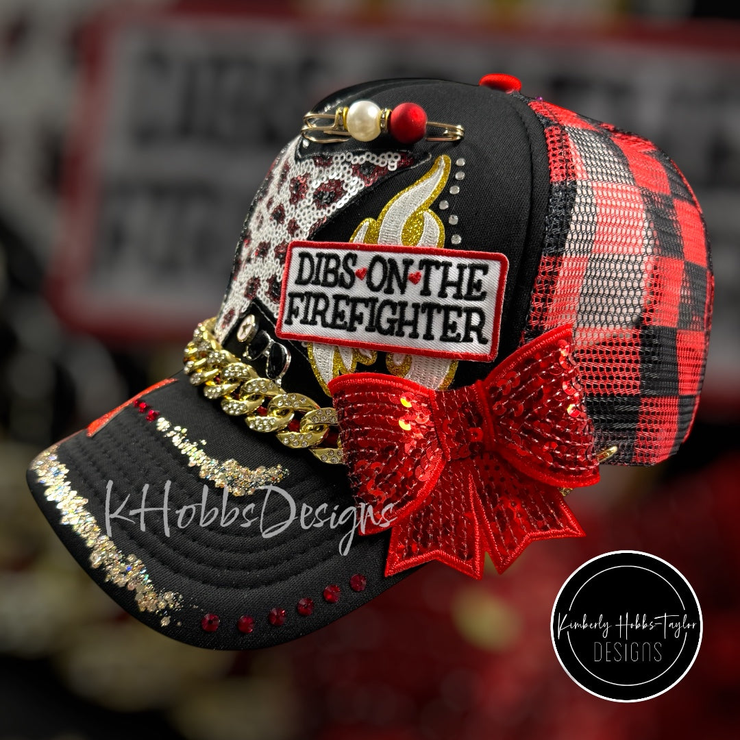Dibs On The Firefighter Trucker Hat