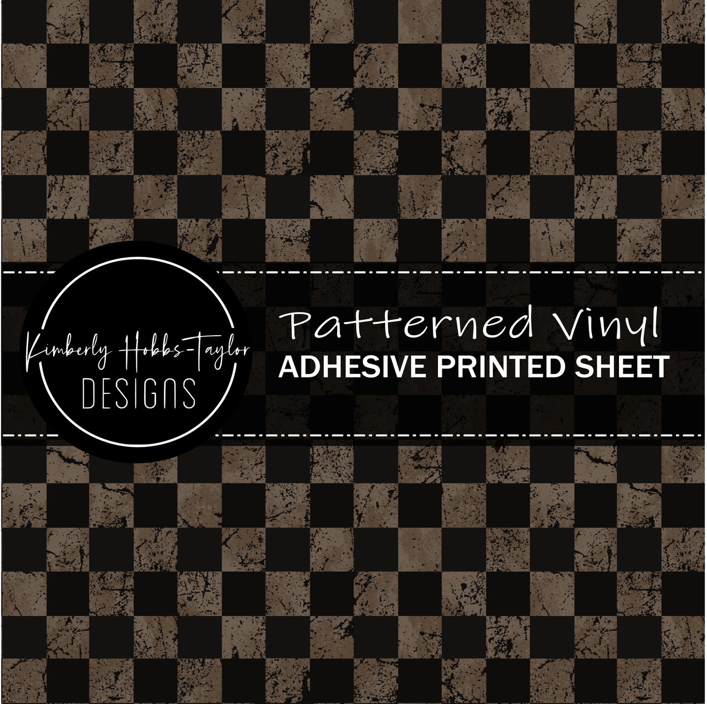 Black Brown Check C vinyl
