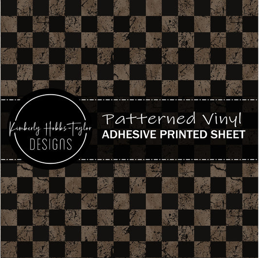 Black Brown Check C vinyl