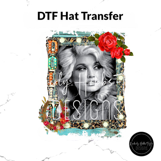 DTF Hat Transfer - Dolly Aztec Leopard Roses