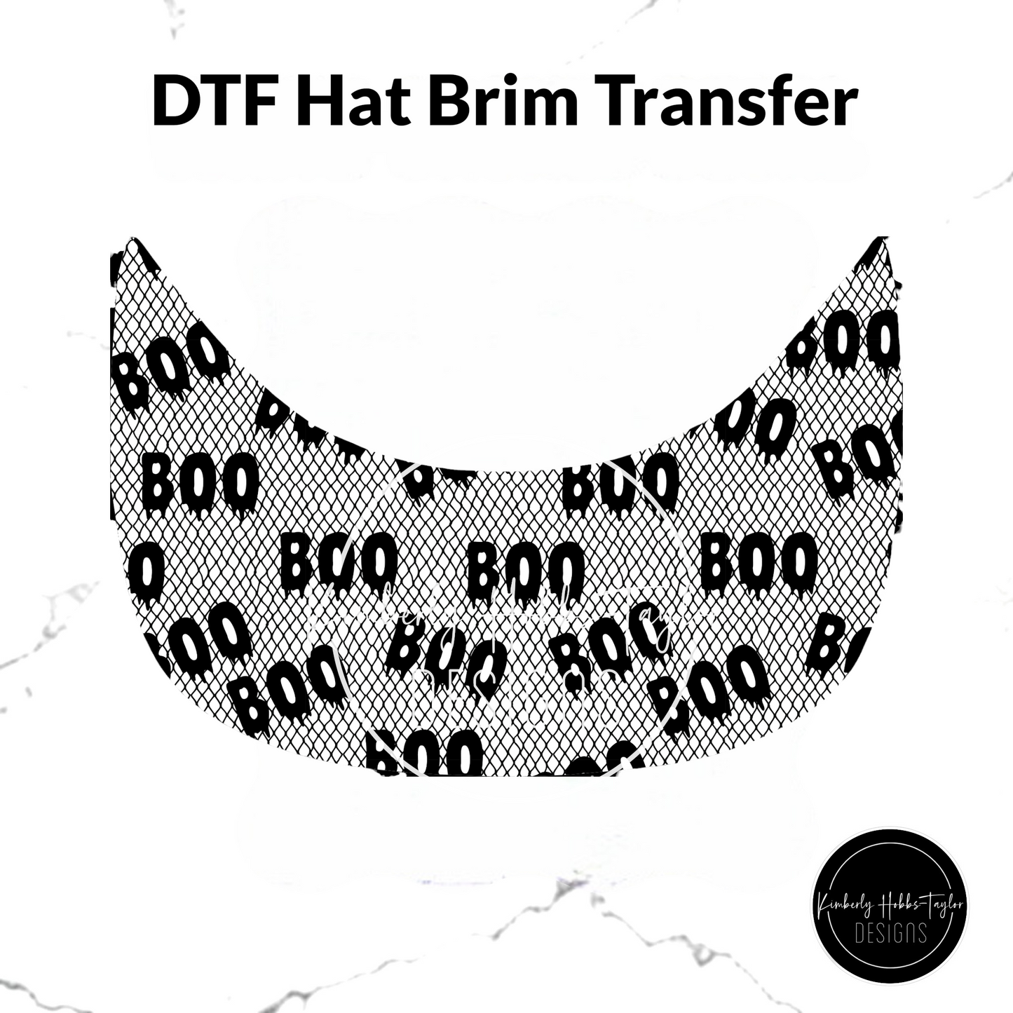DTF Hat Brim Transfer - Boo Lace