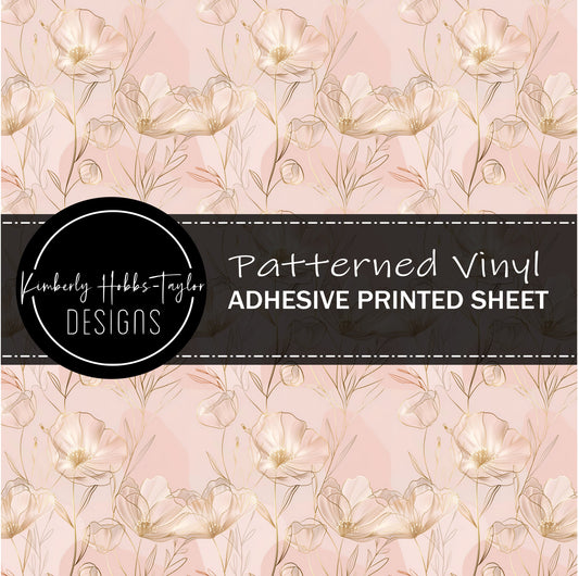 Pink Gilded Floral vinyl