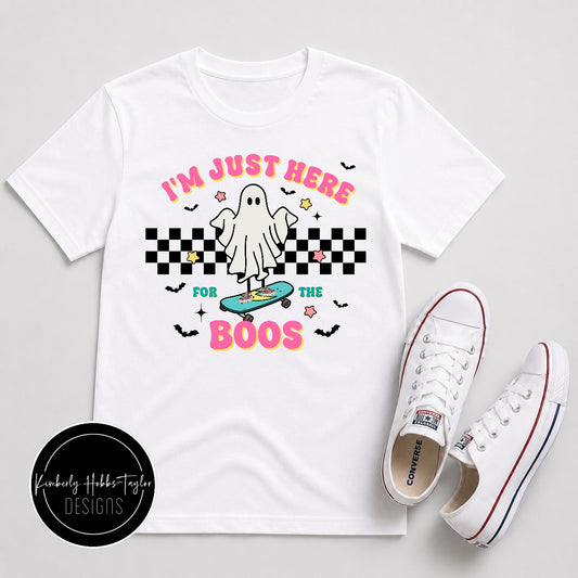 Finished Shirt - Just Here for the Boos