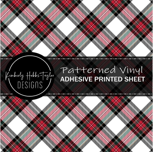 Black Red Green Tartan Plaid vinyl