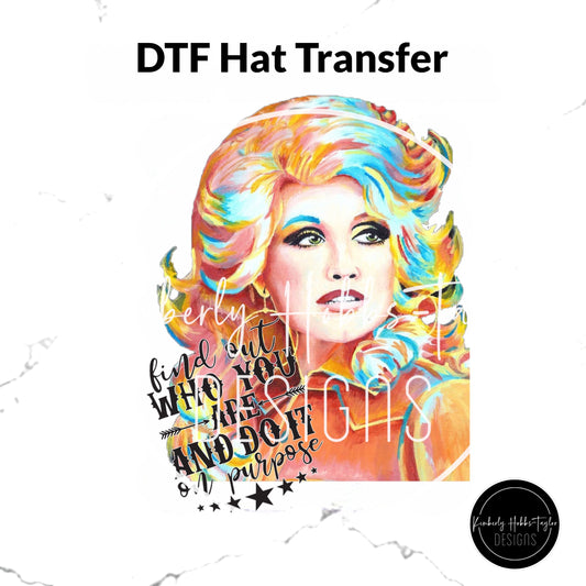 DTF Hat Transfer - Dolly Bright