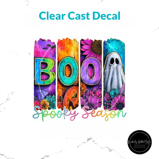 Clear Cast Decal - Bright Spooky Season