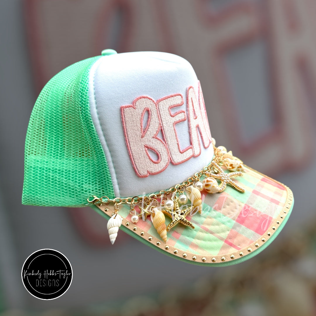 Beach Trucker Hat - Peach