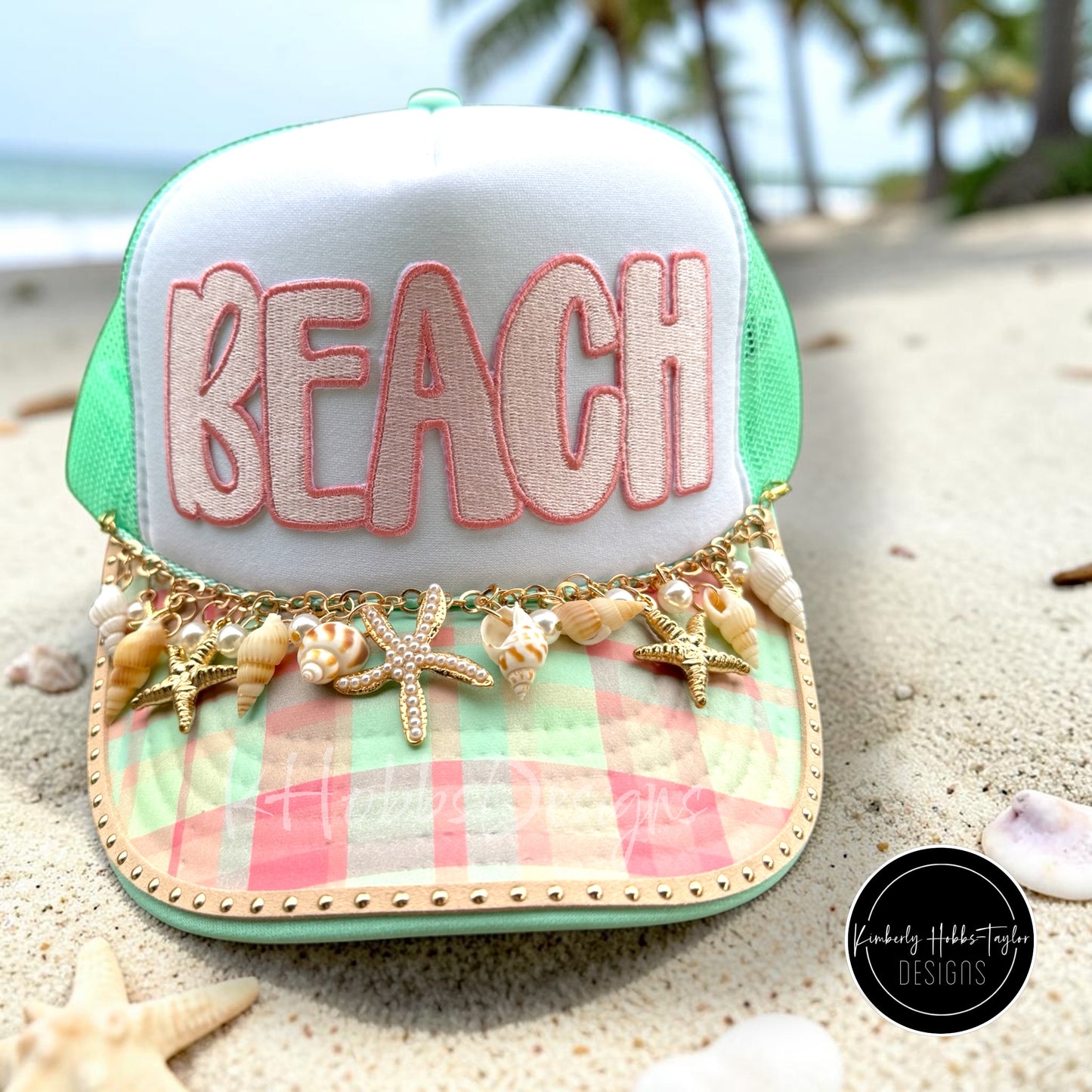 Beach Trucker Hat - Peach