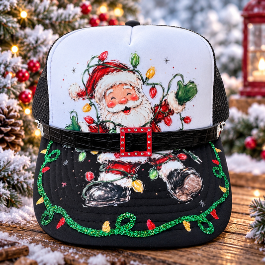Santa with Christmas Lights - Trucker Hat