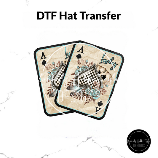 DTF Hat Transfer - Play Your Cards Right B