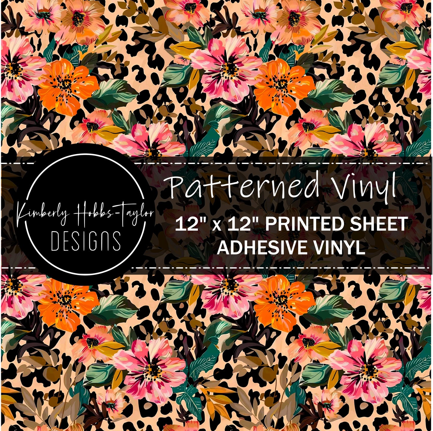 Floral Leopard Mashup B vinyl