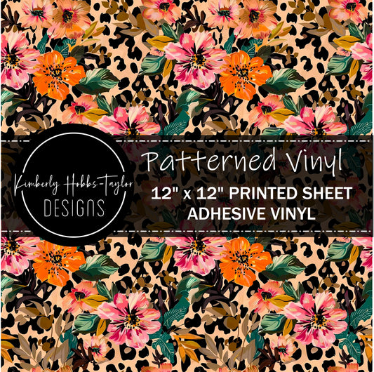 Floral Leopard Mashup B vinyl