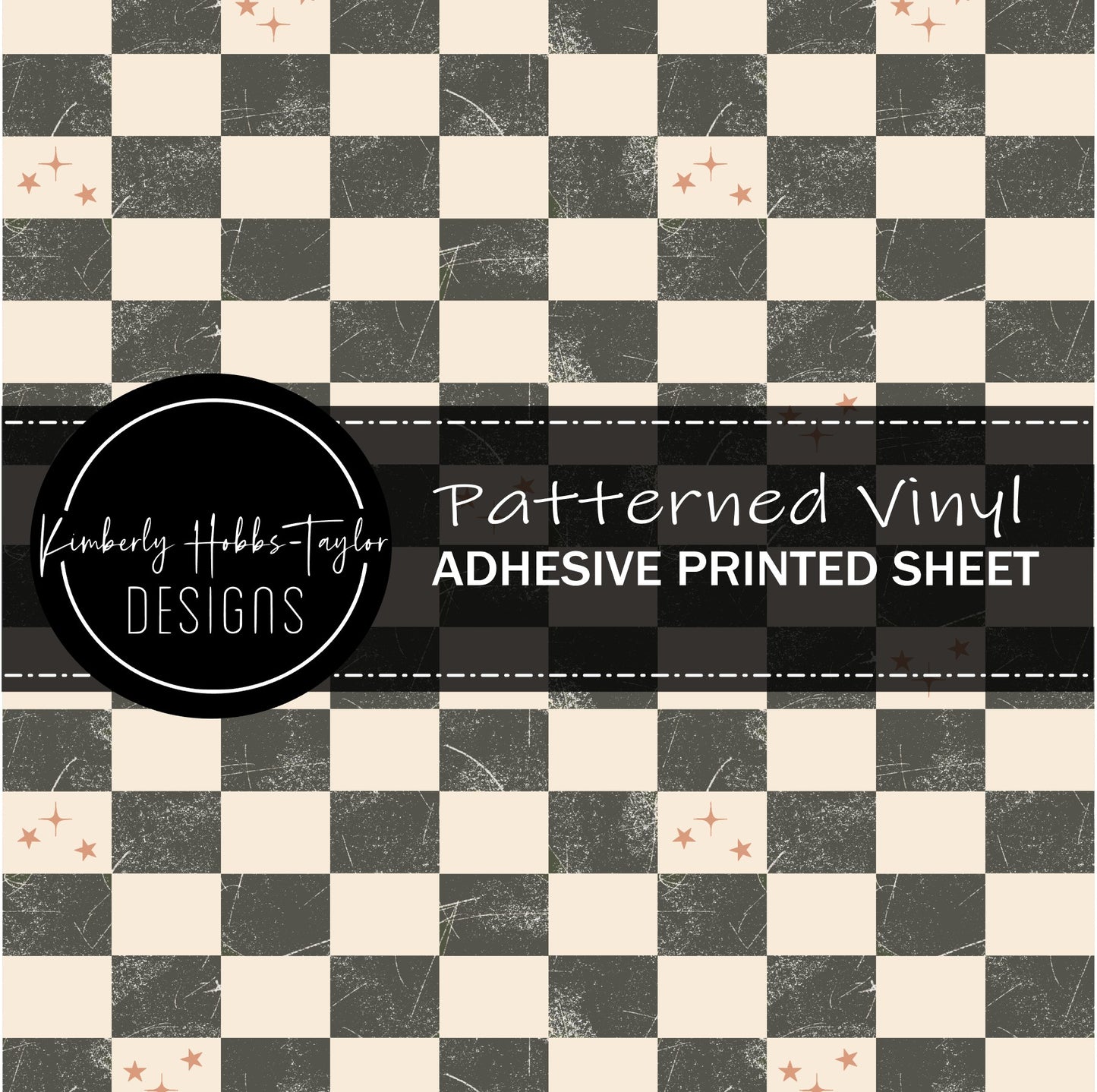 Pumpkins and Moths - Checkered Coordinate vinyl