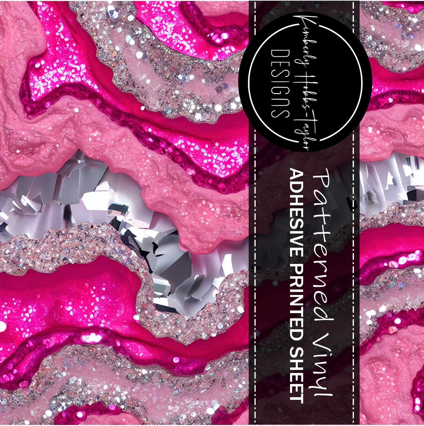 Hot Pink Geode A vinyl