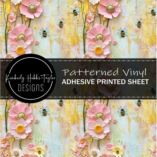 Layered Florals B vinyl