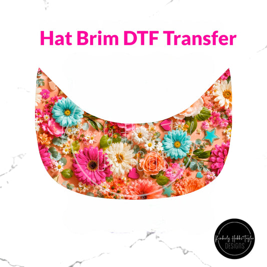 DTF Hat Brim Transfer - Summer Plaid - Jimothy Coord