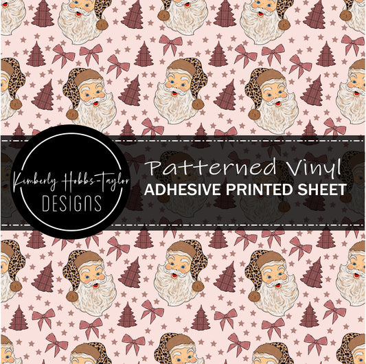 Light Tone Santa - Pink Leopard vinyl