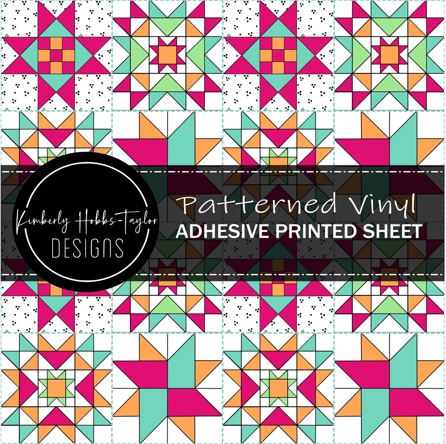 Bright Quilted Patchwork vinyl