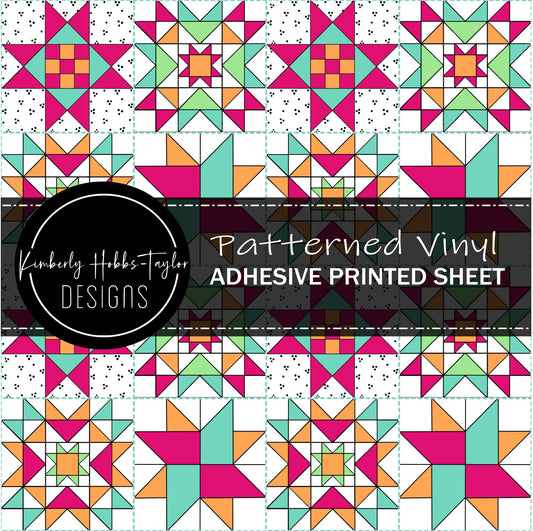 Bright Quilted Patchwork vinyl