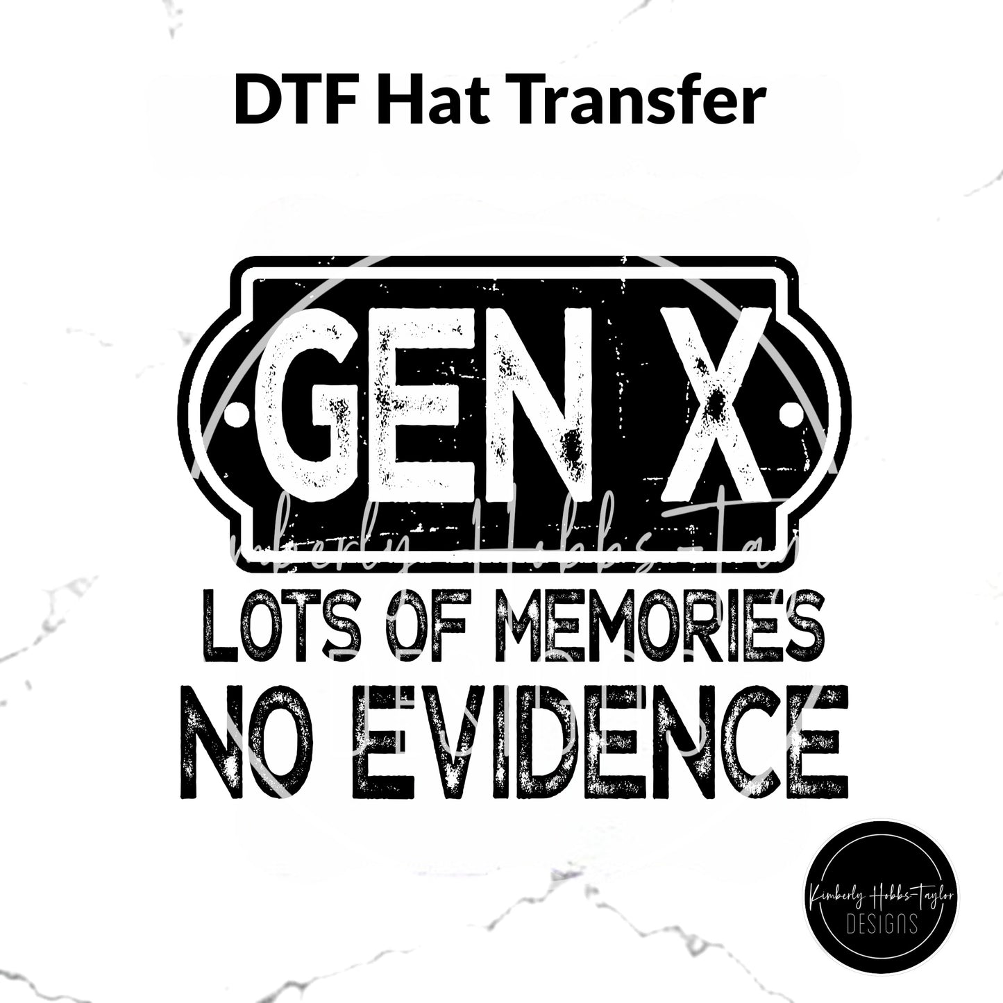 DTF Hat Transfer - GenX Lots of Memories