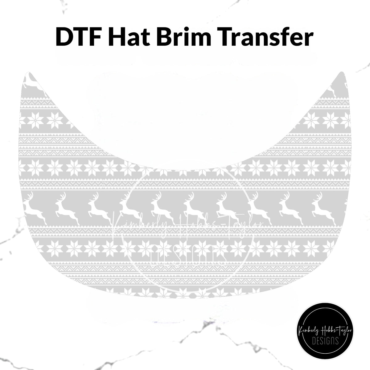 DTF Hat Brim Transfer - Reindeer Games