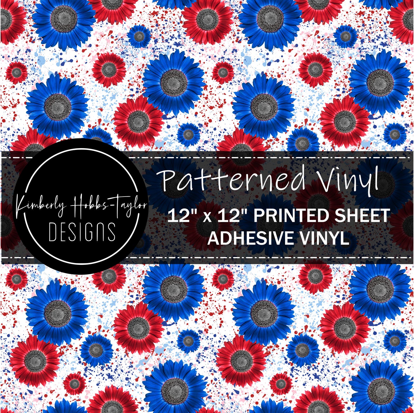 Red White and Floral Scattered vinyl