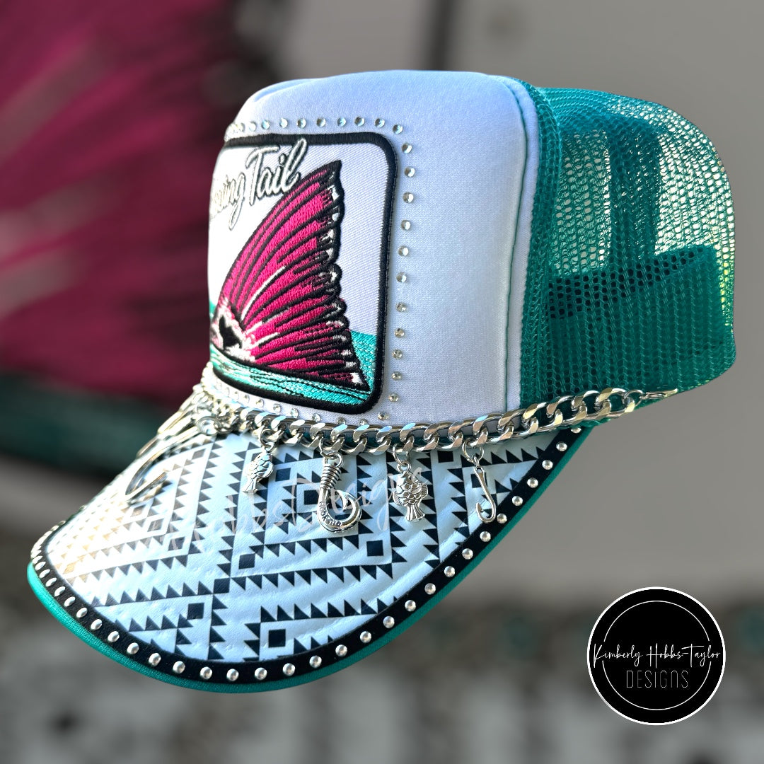 Chasing Tail Teal - Fishing Trucker Hat