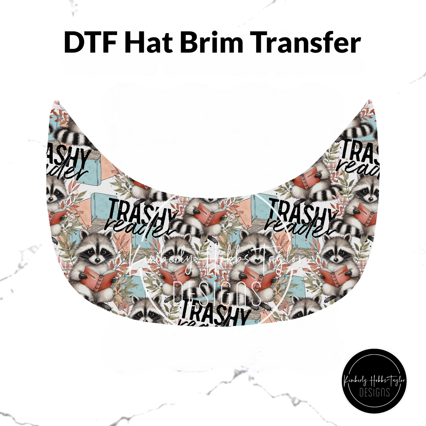 DTF Hat Brim Transfer - Trashy Reader