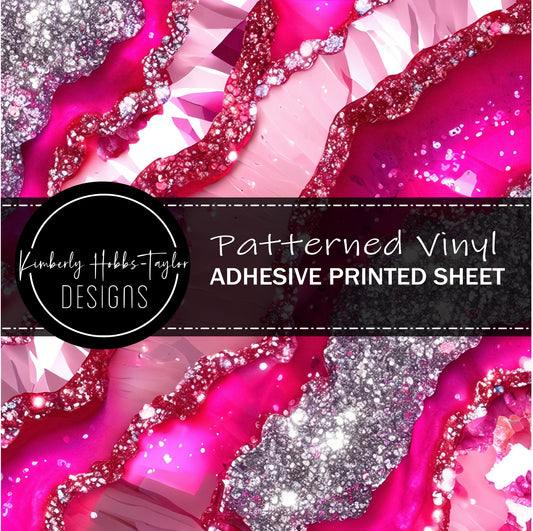 Hot Pink Geode B vinyl