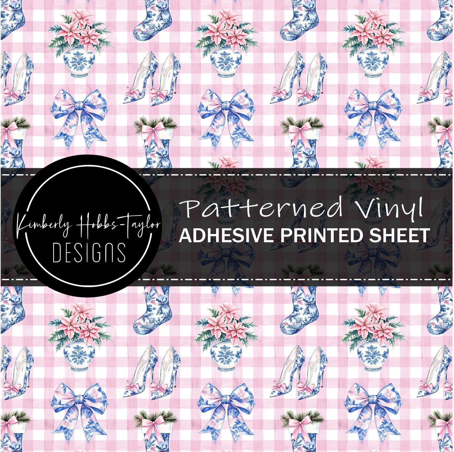 Pink Blue Chinoiserie Christmas B vinyl