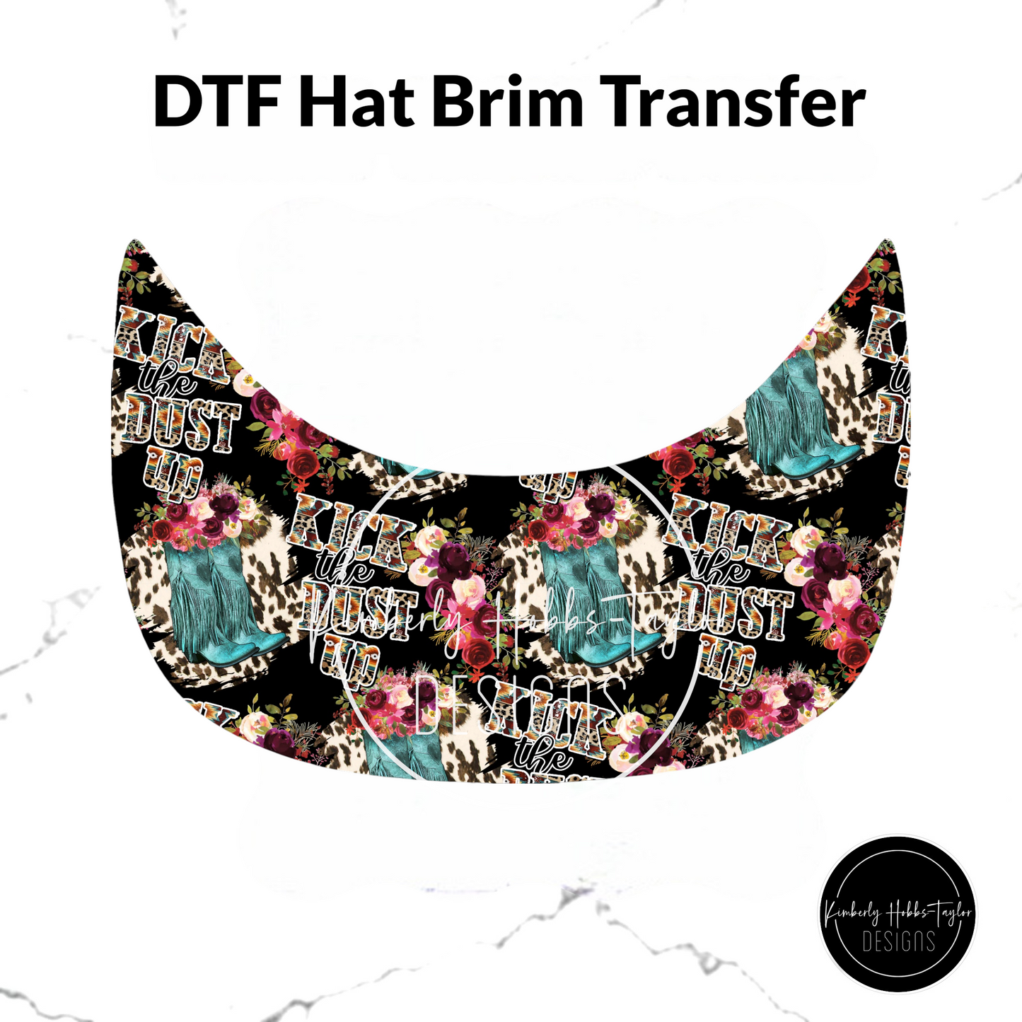 DTF Hat Brim Transfer - Kick The Dust Up
