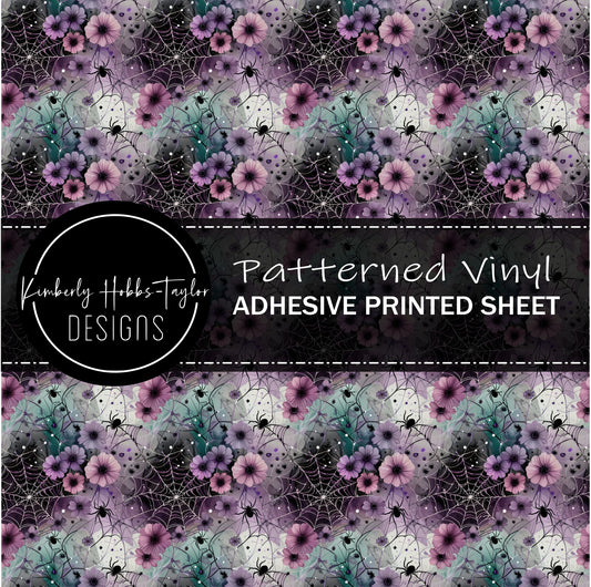 Pastel Floral Spiderwebs vinyl