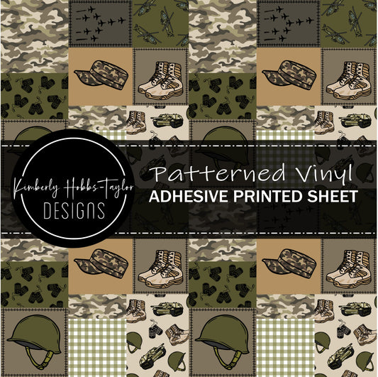 Military Patchwork vinyl