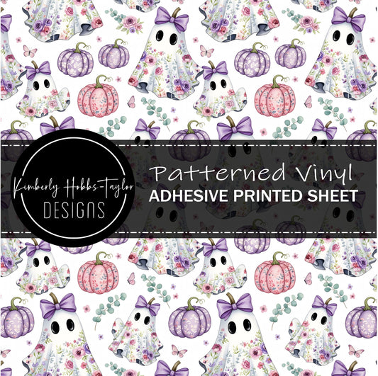 Ghost Floral White - Adhesive Vinyl