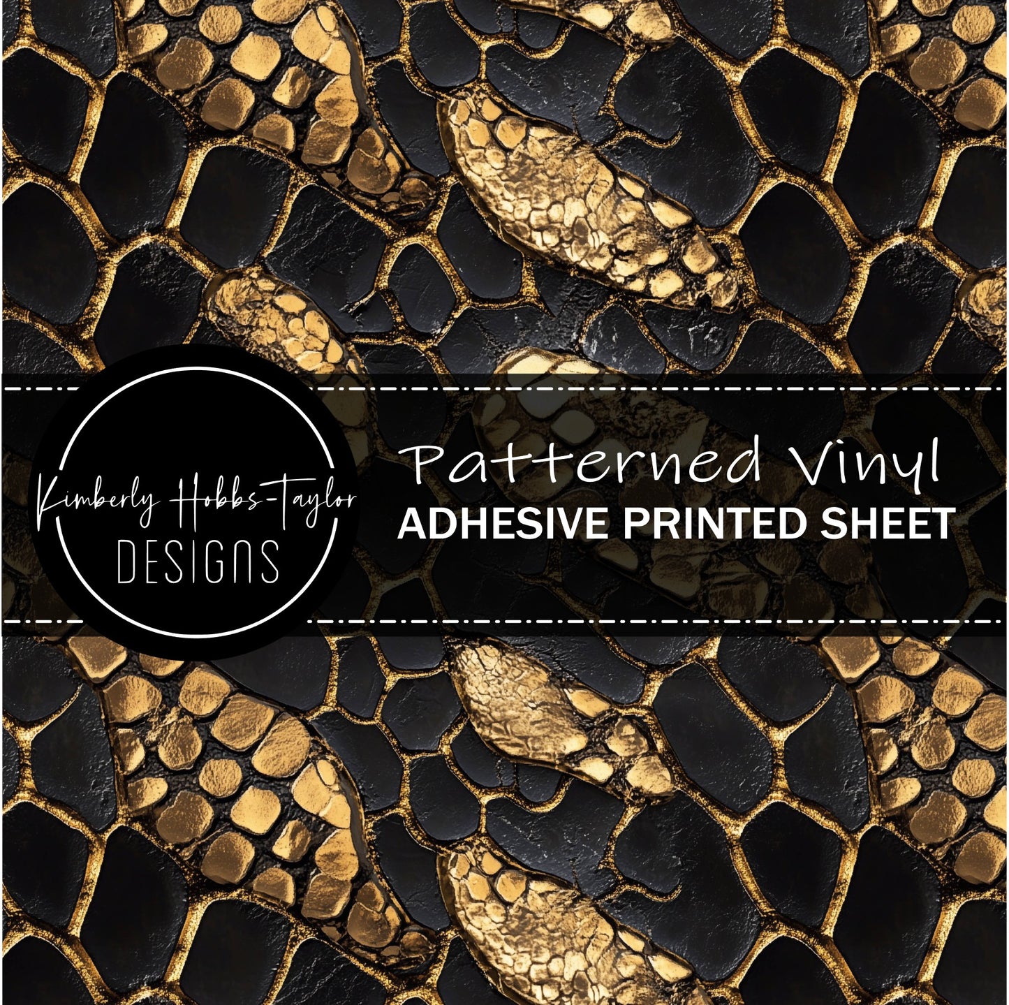 Animal Print - Black Gold Snake vinyl