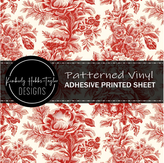 Red Chinoiserie B vinyl