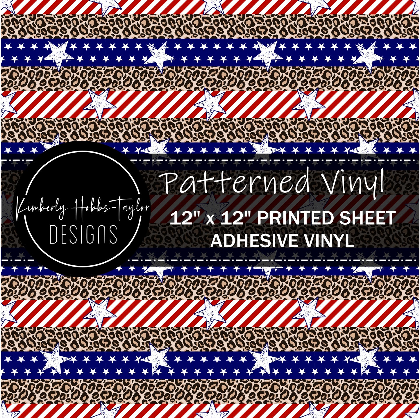 Leopard Stars and Stripes vinyl