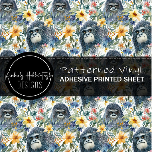 Floral Bigfoot Sasquatch vinyl