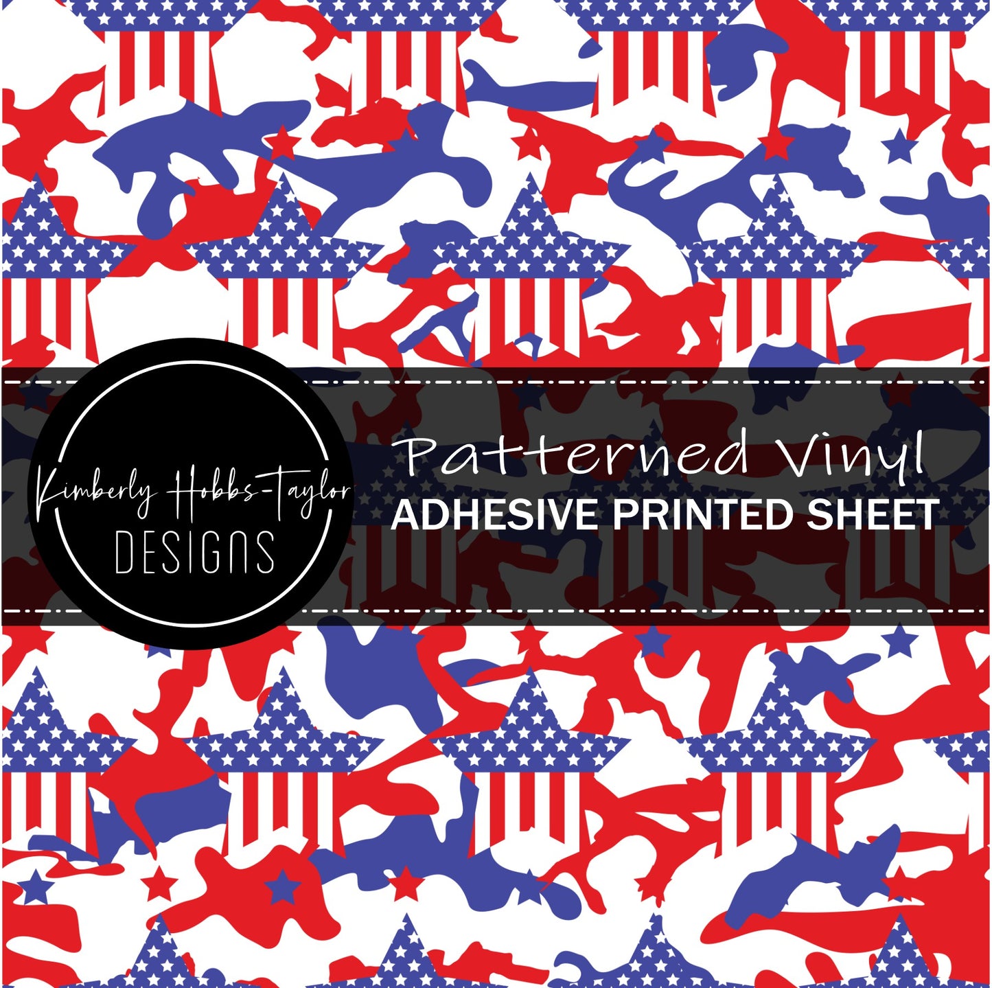 Red White Blue Camo D vinyl