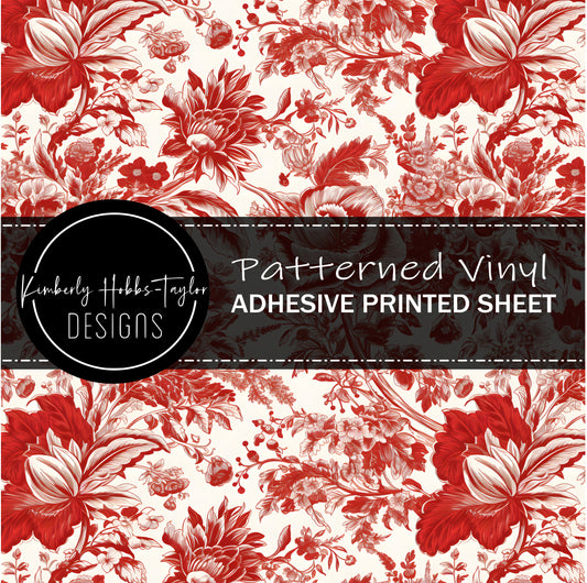 Red Chinoiserie G vinyl