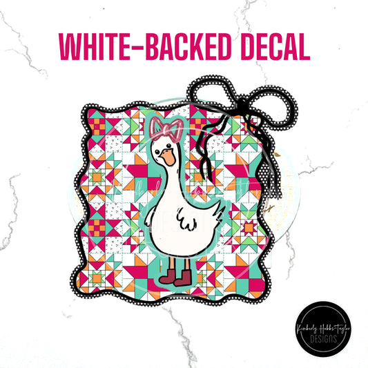 White-Backed Decal - Silly Goose