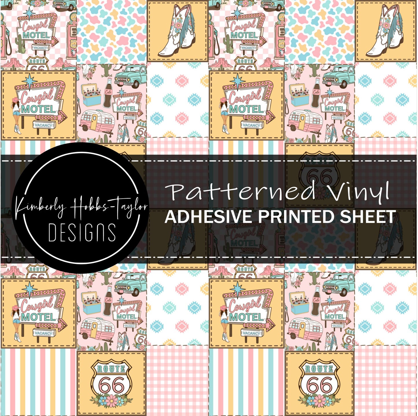 Route Sixty Six Cowgirl Patchwork vinyl
