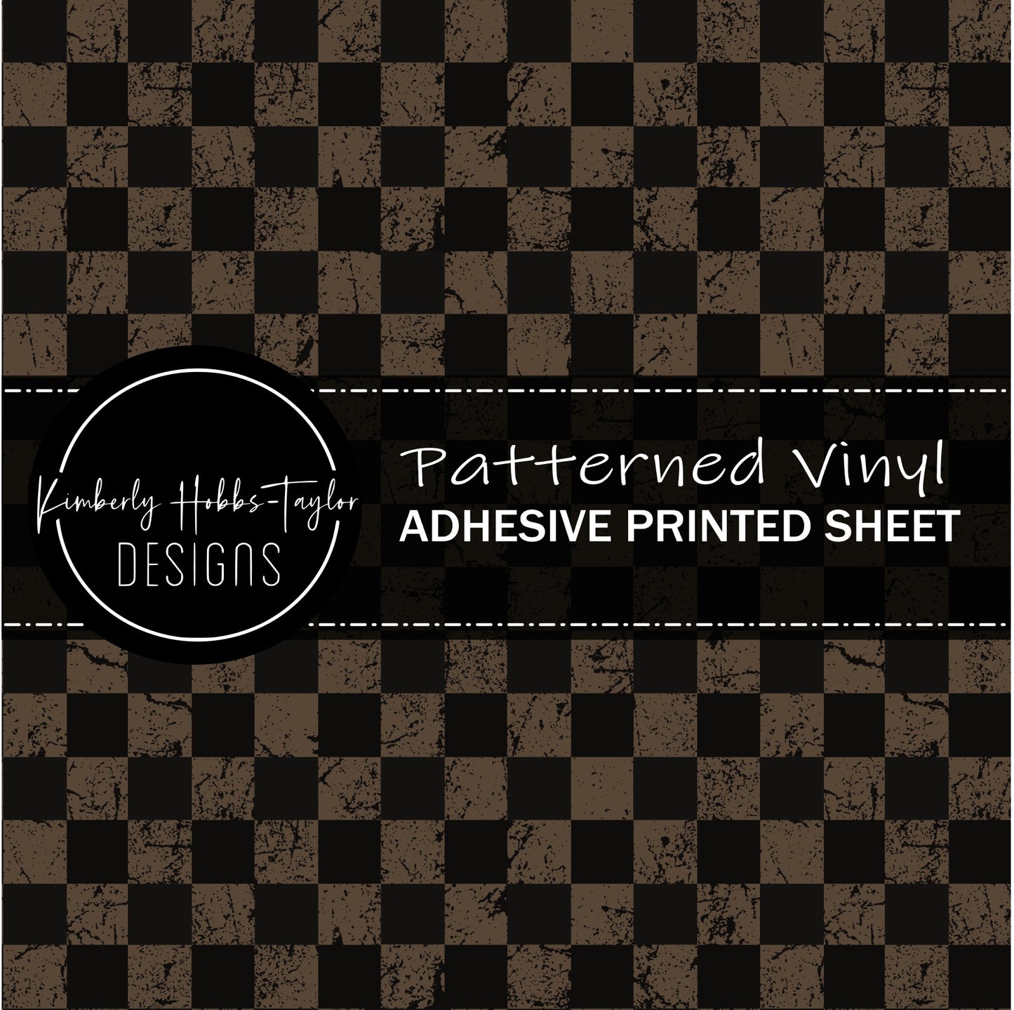 Black Brown Check B vinyl