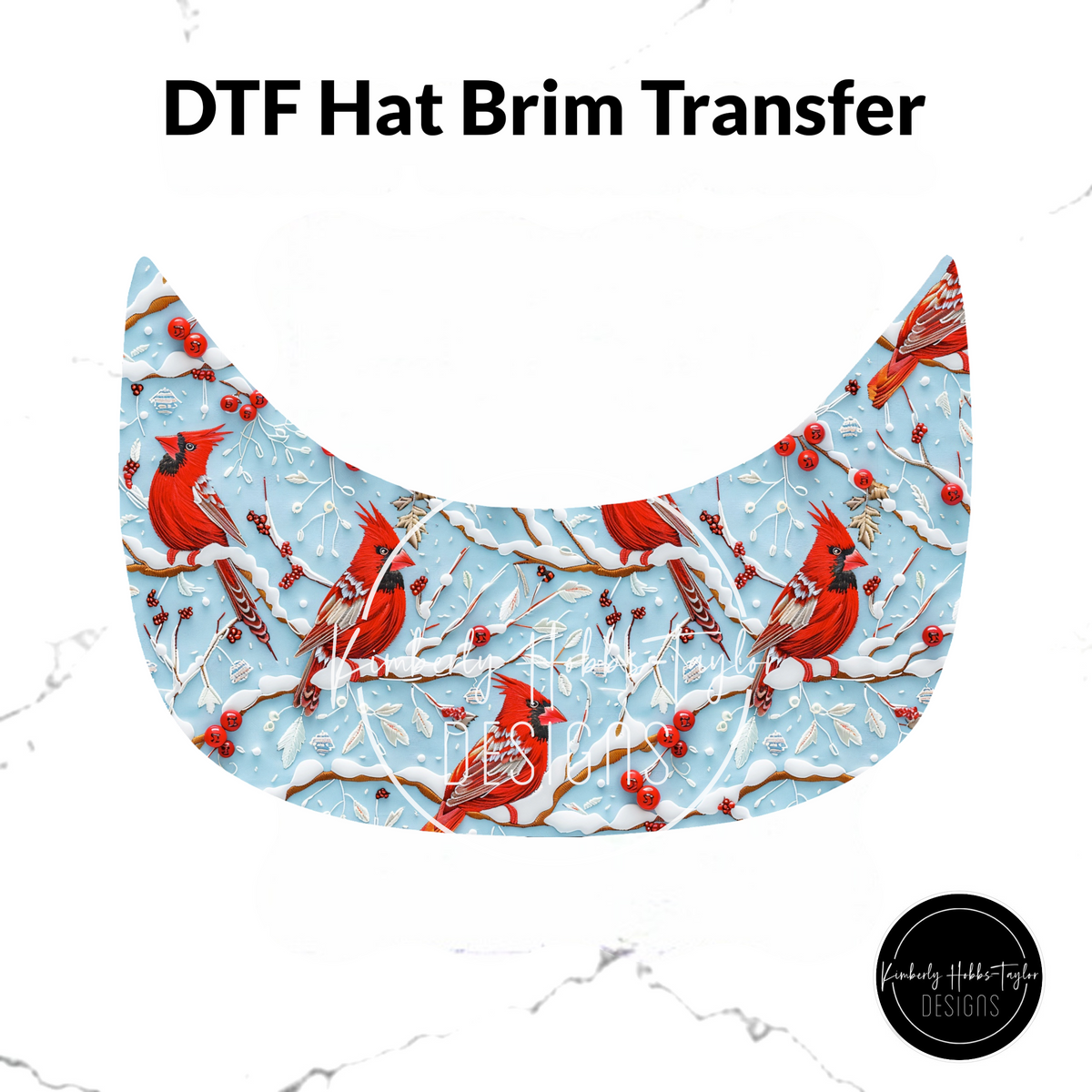 DTF Hat Brim Transfer - Cardinals B