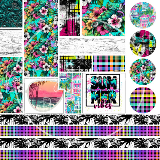 QUICK CUTS - Island Time Patchwork vinyl