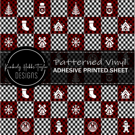 Christmas Plaid Ornaments A vinyl